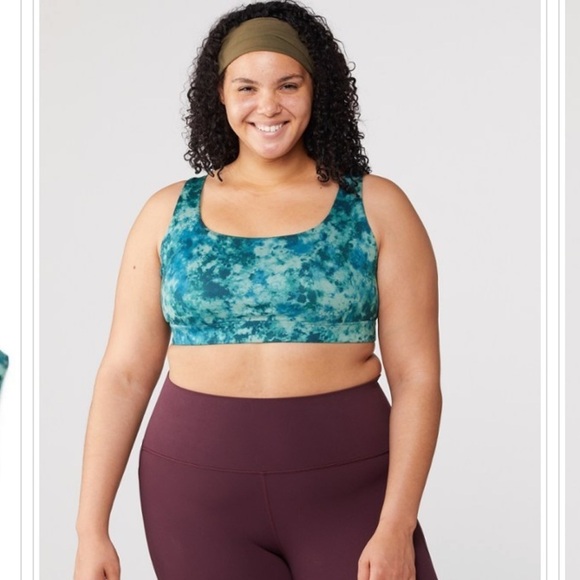 010. Athleta Exhale Printed Bra D-DD Sports Bra 3X - Picture 6 of 16